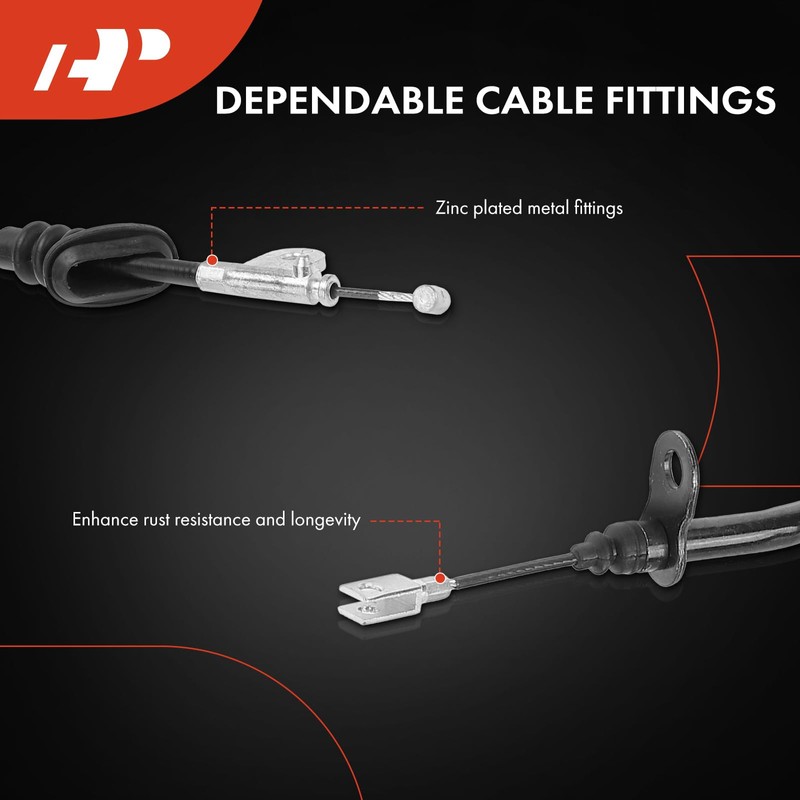 A-Premium Rear Driver and Passenger Side Parking Brake Cable Assembly