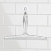 iDesign Plastic Bath Squeegee for Glass with Suction Hook Holder