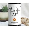 Friendsgiving Wine Bottle Label Stickers Set of 4 Funny Custom