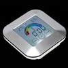 Indoor Touch LCD Screen Thermometer Hygrometer Electric Alarm Clock for