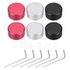 MECCANIXITY 6 Pcs Footswitch Toppers Guitar Pedal Button Caps Metal