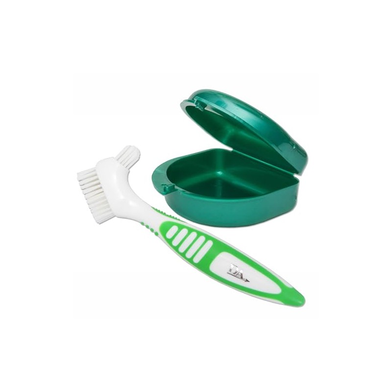 Retainer Case & Denture Brush ~ Storage Container & Brush