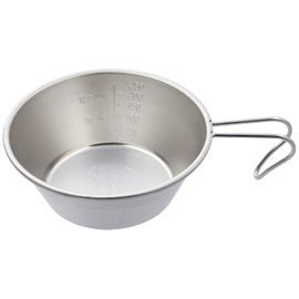 Captain Stag UH-46 Shera Cup CS Stainless Steel Shera Cup, 11.8 fl oz (320 ml), Stainless Steel, Made in Japan, Made in Japan, Made in Tsubame Sanjo, Silver (Hairline Processing)