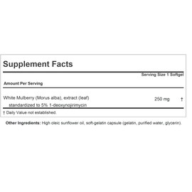 ANDREW LESSMAN White Mulberry Leaf 360 Softgels - High Potency Standardized White Mulberry Leaf. Small Easy to Swallow Softgels