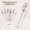 6 pezzi fermagli per capelli spada in stile cinese bacchette