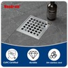 Neodrain 4 in Square Shower Drain Brushed 304 Stainless Steel,