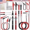 Peakelect Silicone Multimeter Test Leads Kit 25PCS with Replaceable Gold-Plated