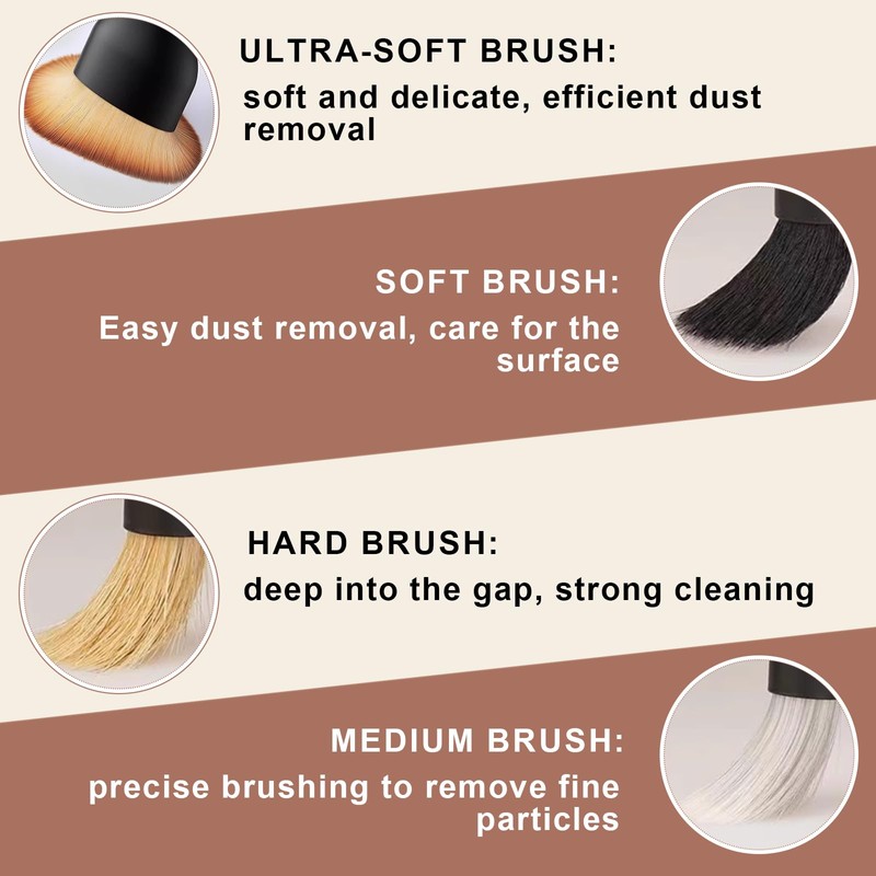 Wulitaotao Car Detailing Brush Set, 4PCS car Cleaning Brush for