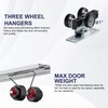 COSHOMER 4FT Bypass Door Hardware, Closet Door Track Kit, Top-Mounted