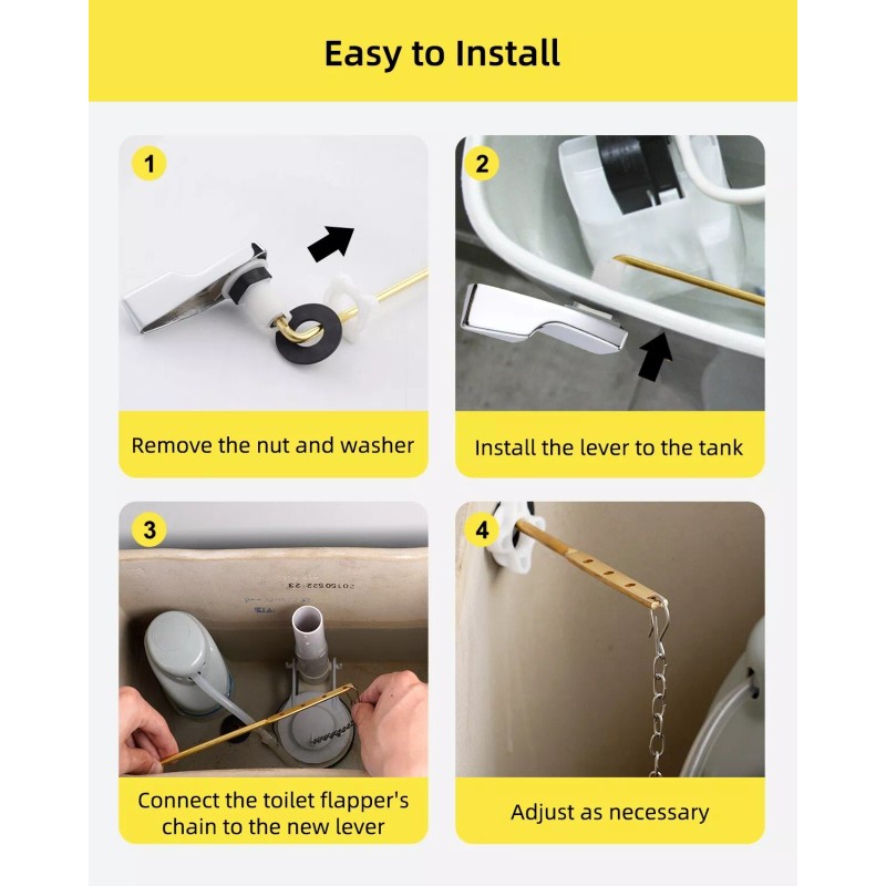 Hibbent Toilet Handle Replacement,Fr