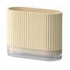 Kitchen Utensil Holder, Plastic Cutlery Organizer Beige Utensil Silverware Holder