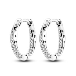 KUNSIR Silver Earrings for Women Earrings, 1 Pair 925 Sterling Silver Stud Earrings, Hypoallergenic for Women and Girls, Silver