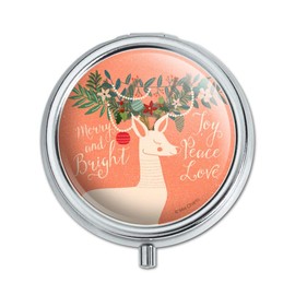 Christmas Deer Merry Bright Joy Peace Love Pill Case Trinket Gift Box