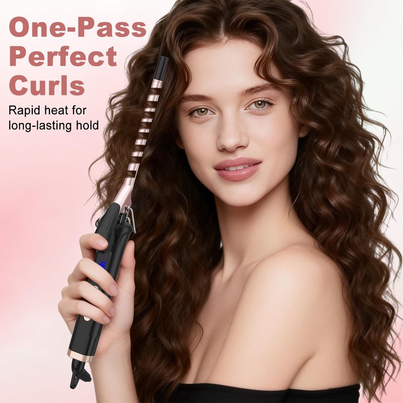 3/8 Inch Curling Iron, 9mm Small Curling Wand for Short
