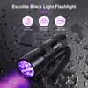 ESCO LITE 2 Packs Black Light Flashlight, 12LED 395nm UV