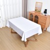 Amonsa White Rectangle Tablecloth 60 x 120 inch Washable Oblong