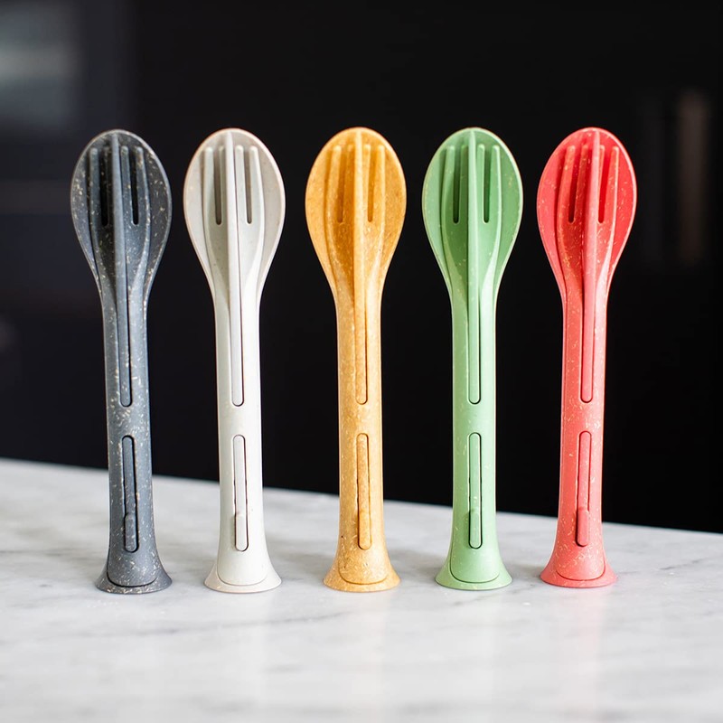 KLIKK POCKET Cutlery Set 3-Piece Natural Wood