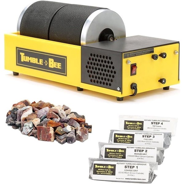 Tumble-Bee Rock Tumbler - Double Tumbler for Adults and Kids
