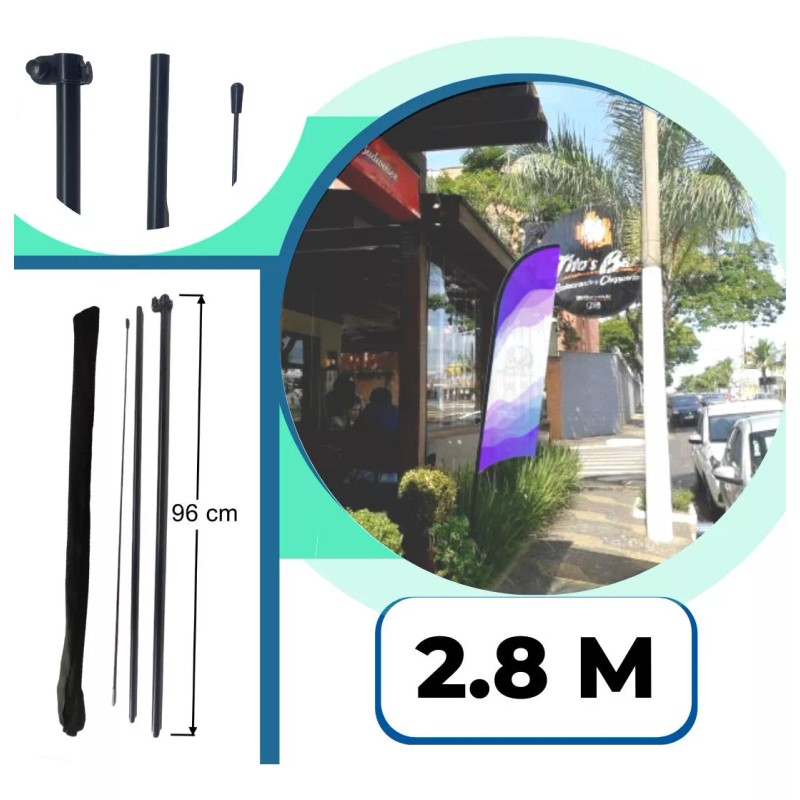 Sesuconsa by Proveer de Mexico Asta De Bandera 2.8m +