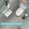 J-FAMILY Small Wall Mount Bathroom Sink Rectangle Ceramic Mini Vessel