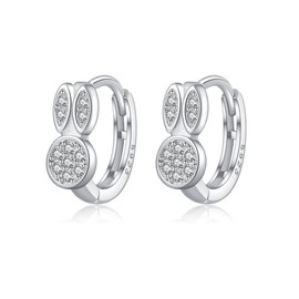 SLUYNZ Solid 925 Sterling Silver CZ Rabbit Earrings Hoop for Women Teen Girls Easter Bunny Hoop Earrings Huggie