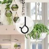 Minamzee 6 Pcs Q-Hook with Safety Buckle Metal Ceiling Hooks