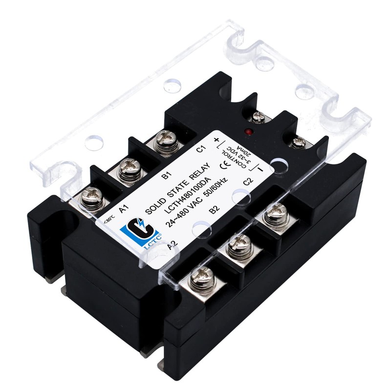 LCLCTC 3 Phase Solid State Relay SSR-100DA DC to AC