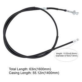 YGQ 63" Mini Bike Rear Drum Brake Cable Line for Coleman Trail CT200U CT200U-EX BT200X Baja Heat Warrior Hensim Massimo MB165 MB200 196cc 212cc 6.5 Hp Yerf Dog ATV Scooter Dirt Bike