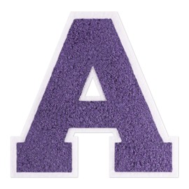 QianSiLi Chenille Iron On Letters for Clothes Varsity Letter Patches Embroidered Patch Iron On Patches for Clothing Jacket/Hoodie/Varsity (4.5",Purple,A)