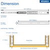 VADANIA 40" Heavy Duty Drawer Slide with Lock #VD2053, 2"