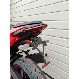 Short License Plate Holder Compatible with Kawasaki Z 500 Ninja 500 from 2024 License Plate Holder EVO Set Rear Conversion Z500 Tail Tidy for Original Indicators