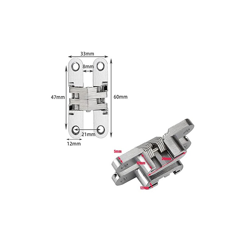 LYANG Hidden Hinges for Heavy Doors, Folding Doors, Cross Hinges,