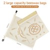 2 Pack Beeswax Bread Bags for Sourdough, Reusable 13"×17" Cotton