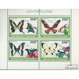 Togo 3404-3407 Sheetlet (complete. issue) unmounted mint/never hinged ** MNH 2010 Butterflies (Stamps for collectors) Butterflies