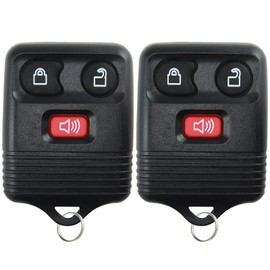 2 Keyless Option Replacement Keyless Entry Remote Control Key Fob Clicker Transmitter 3 Button - Black