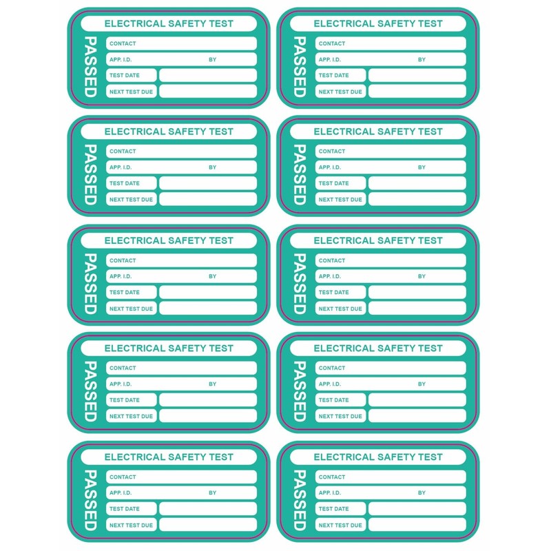500pcs 2x1 Pass Pat Test Stickers with 50pcs Fail Portable