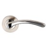 Internal Door Handles Designer Lever On Rose Satin Nickel Polished
