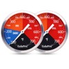 GALAFIRE BBQ Thermometer Gauge for Charcoal Grill Pit, 2 Pack