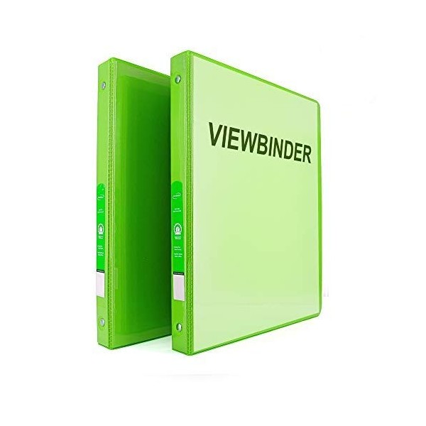 3 Ring View Binder 1/2" Inch with 2 Pockets Ideal