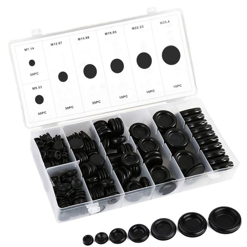 Diking 170Pcs Rubber Grommet Kits Firewall Hole Plug Set Electrical