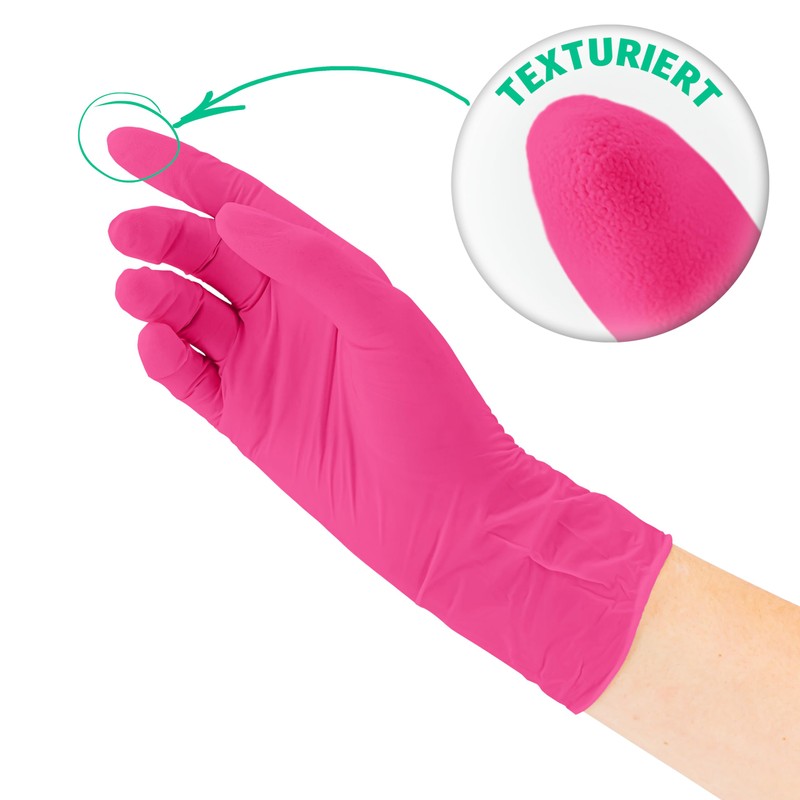 SF Nitrile Disposable Gloves S Magenta, Pack of 100/Box, Nitrile