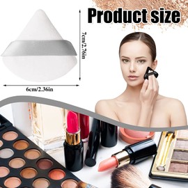 8 Pieces Triangle Powder Puffs Reusable Triangle Sponges Soft and Skin-friendly for Loose Powder Body Eyes Cosmetic Foundation Wet Dry Makeup Tool (Black+White)