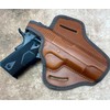 Right Hand Brown Thumb Break Belt Holster for COLT Kimber