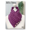Crochet Pattern for Ladies Neck Warmer Scarf, use Aran Yarn