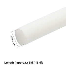 uxcell Heat Shrink Tubing, 2.5mm Dia 2:1 Heat Shrink Wrap Cable Sleeve Heat Shrink Tube 5m Length White