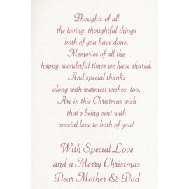 To Mother and Dad with Love Hope All the Joys You're Wished Today Will Stay with You All Through the Year! (C22)