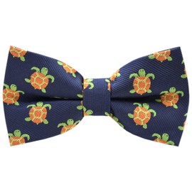 Carahere Boys Handmade Pre-Tied Bow Ties Novel Fun Pattern Bow Ties For Kids Orange