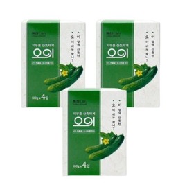 Clio Dongsan C&G Cucumber Soap 100g, 4 packs, 3 packs / 크리오 동산씨앤지 오이비누 100g 4입 3개