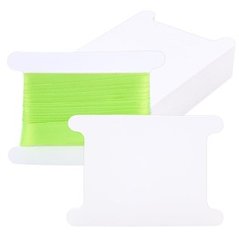 PH PandaHall 50 Stück Weißes Papier Spulen Floss Spulen Flache Spule Bobbin String Spule Farbband Aufbewahrung Organizer Papierfaden Spulen Karte Fadenhalter für Stickerei Kreuzstich Craft DIY Sewing