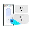 2 Pack Matter Smart Plug, 15A Wi-Fi Outlet Compatible with